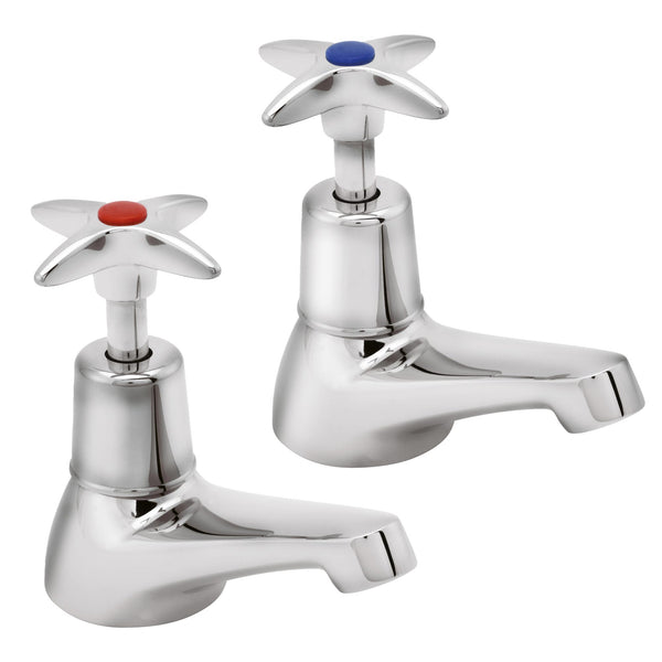 Cross handle basin taps